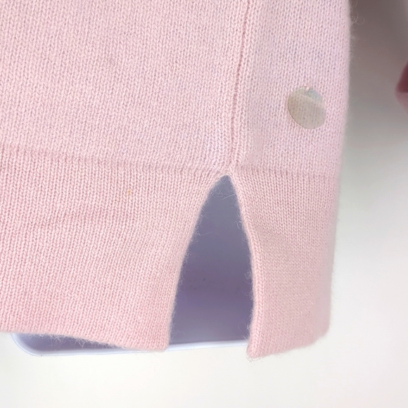 VTG Knitting Needles Lambswool Angora Pink Turtleneck Sweater L New With Tags - Picture 3 of 9